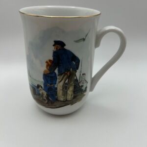Norman Rockwell‎ Museum Certified Authentic 1986 Looking Out to Sea 8oz mug